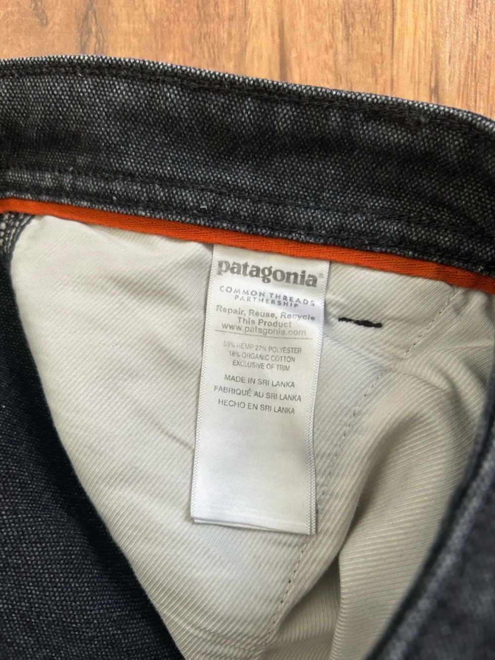 Patagonia Iron Forge Double Knee Pants Black Hemp Workwear Outdoors Womens Sz 6 - Picture 7 of 11